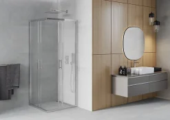 Mexen Rio cabine de douche carrée 90 x 90 cm, transparent, chrome - 860-090-090-01-00* Cabine De Douche