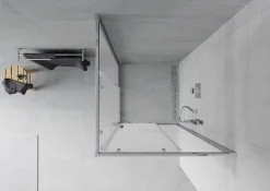 Mexen Rio cabine de douche carrée 80 x 80 cm, givrée, chrome - 860-080-080-01-30