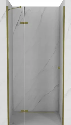 Mexen Roma porte de douche battante 90 cm, transparent, doré - 854-090-000-50-00