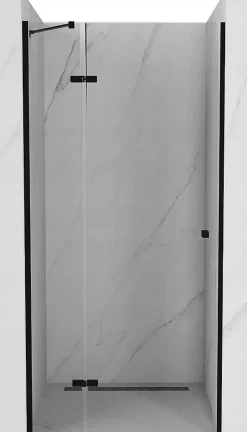 Mexen Roma porte de douche pivotante 110 cm, transparentes, noires - 854-110-000-70-00