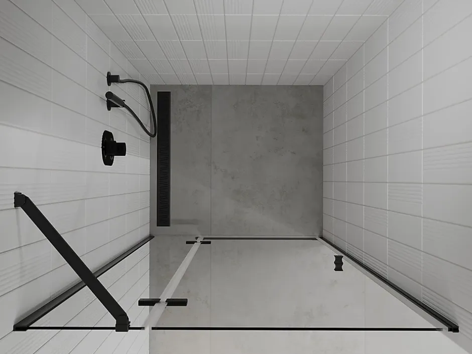 Mexen Roma porte de douche pivotante 110 cm, transparentes, noires - 854-110-000-70-00
