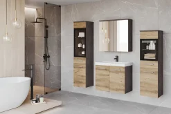 MINIO go for it , Meuble de salle de bain dans la couleur matelas/ châtaigne Wroclaw - MARIT II