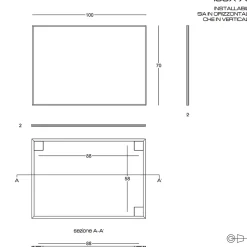 Kiamami Valentina Miroir À Bord Brillant Avec Bordure Noire Mate 100X70 Cm* Miroir Grossissant