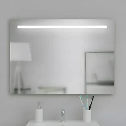 Et Design Miroir à bord poli 120x70H cm avec sablage frontal rétroéclairé led* Miroir Lumineux