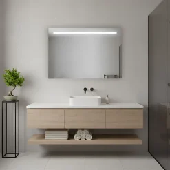 Et Design Miroir à bord poli 120x70H cm avec sablage frontal rétroéclairé led* Miroir Lumineux
