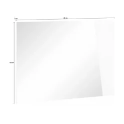 Dmora Miroir Alessio, Miroir de salle de bain, 100% Made in Italy, 80x2h60 cm, Blanc brillant* Miroir Simple
