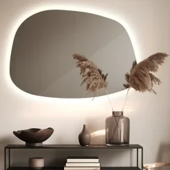 Tulup Miroir asymétrique led 49 x 34 cm design lumière neutre