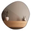 Tulup Miroir asymétrique suspendu 58 x 58 mural 1 pièce* Miroir Simple