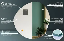 Tulup Miroir asymétrique suspendu 58 x 58 mural 1 pièce* Miroir Simple