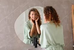 Tulup Miroir asymétrique suspendu 58 x 58 mural 1 pièce* Miroir Simple