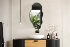 Tulup Miroir asymétrique 50 x 100 moderne 1 pièce