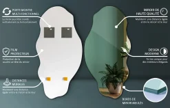 Tulup Miroir asymétrique 50 x 100 moderne 1 pièce
