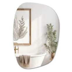 Tulup Miroir asymétrique 49 x 34 cm décoratif pour salon