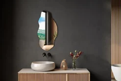 Tulup Miroir asymétrique 40 x 80 pour maquillage 1 pièce* Miroir Grossissant