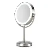 Babyliss Miroir 9437E slimline sur socle 1x/8x finition nickel* Miroir Grossissant Lumineux