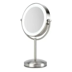 Babyliss Miroir 9437E slimline sur socle 1x/8x finition nickel* Miroir Grossissant Lumineux