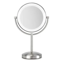 Babyliss Miroir 9437E slimline sur socle 1x/8x finition nickel* Miroir Grossissant Lumineux
