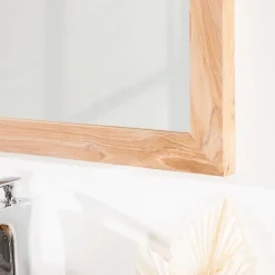 Wanda Collection Miroir carré en teck massif 70 cm* Miroir Simple