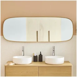 Mob-In Miroir chêne rectangulaire 50x140cm FLOKI* Miroir Simple