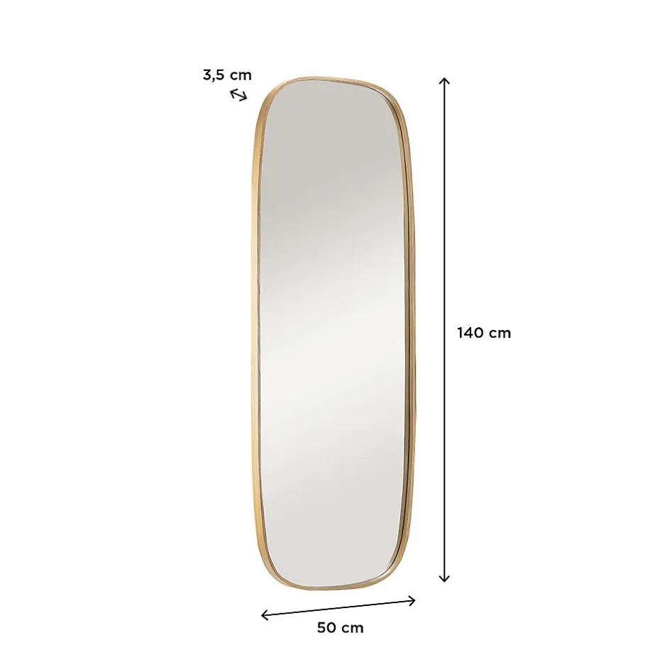 Mob-In Miroir chêne rectangulaire 50x140cm FLOKI* Miroir Simple