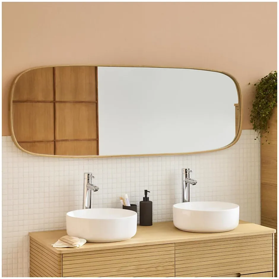 Mob-In Miroir chêne rectangulaire 50x140cm FLOKI* Miroir Simple