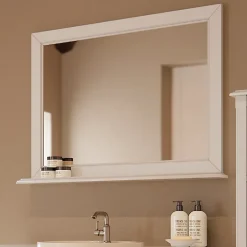Byca Miroir 94cm blanc avec tablette - Boho* Miroir Simple