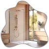 Tulup Miroir décoratif 48 x 48 cm sans cadre avec design fluide et organique