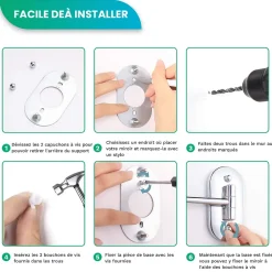 Mirlux Miroir De Maquillage Lumineux LED Rechargeable Noir, Grossissement 1-5x* Miroir Grossissant Lumineux