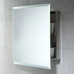 Kiamami Valentina Miroir De Rangement Polyvalent Pour La Salle De Bain En Acier Inoxydable