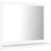 Helloshop26 Miroir de salle de bain 40 blanc* Miroir Simple
