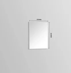 Top Bath Miroir de salle de bain 60 cm, Rectangulaire, Simple sur panneau 15 mm, Argent* Miroir Simple