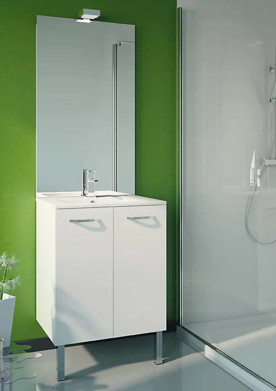 Autres Miroir de Salle de bain 60 x 100 cm Crédence EkoLine AQUARINE 228499* Miroir Simple