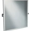 Sanindusa Miroir de salle de bain basculant PMR normes handicapé 60x65 blanc