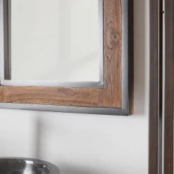 Wanda Collection Miroir de salle de bain Elégance bois métal 60x80