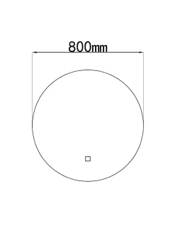 Luxury Bain Miroir de salle de bain LED 80cm rond à luminosité variable - LB-316080-80-80 LuxuryBain* Miroir Lumineux