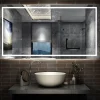 AICA Sanitaire Miroir de salle de bain LED dimmable, avec mémoire et anti-buée, 150x70cm, IP44,