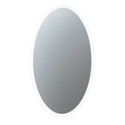 Sensio Miroir de salle de bain lumineux LED sur batterie rechargeable Verve ovale H.80 x l.50 cm