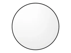Vente-unique Miroir de salle de bain lumineux rond anti buée avec contour noir - D60 cm - PEONIA* Miroir Simple