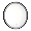 Vente-unique Miroir de salle de bain lumineux rond noir à Leds - D. 60 cm - NUMEA* Miroir Simple