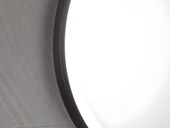 Vente-unique Miroir de salle de bain lumineux rond noir à Leds - D. 60 cm - NUMEA* Miroir Simple