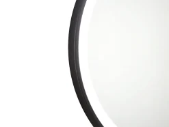 Vente-unique Miroir de salle de bain lumineux rond noir avec Leds - D. 80 cm - NUMEA
