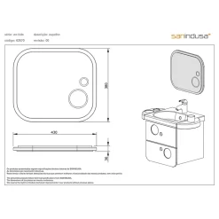 Sanindusa Miroir de salle de bain mural pour enfant WCkids 43x38 sanitaires pour enfant couleur jaune livré avec kit de fixation* Miroir Simple