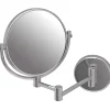 Sanindusa Miroir de salle de bain mural grossissant articulé Luxe latéral face chrome* Miroir Grossissant