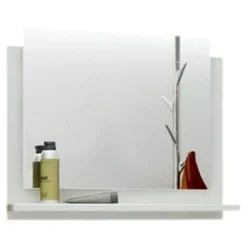 Meublorama Miroir de salle de bain pour collection OWL/RAVEN/BIRD, coloris blanc* Miroir Simple