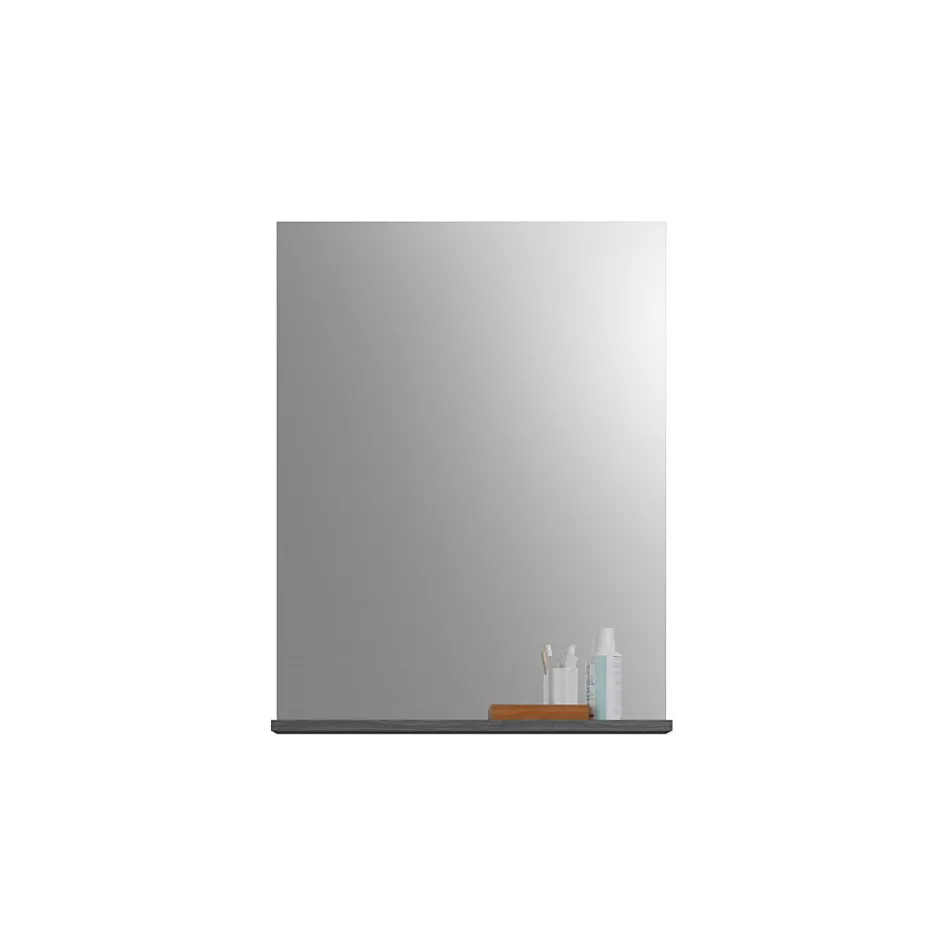 Meublorama Miroir de salle de bain SCOTT Gris foncé 60x79x18 cm* Miroir Simple