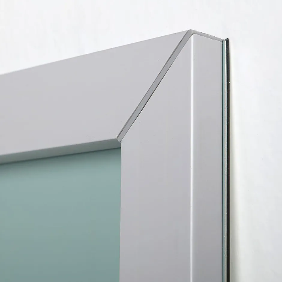 Kiamami Valentina Miroir De Salle De Bain Simple Avec Cadre En Abs Gris 70X60