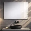 Kiamami Valentina Miroir De Salle De Bain 90X70 Cm Réversible Avec Cadre De Support