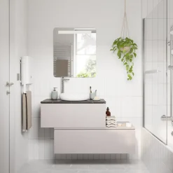 Cooke & Lewis Miroir de salle de bains éclairant LED antibuée 60x70 cm, GoodHome Colwell