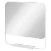 GoodHome Miroir de salle de bains mural blanc avec tablette l.60,5 x H.60.5 x P.12 cm, Maza* Miroir Simple