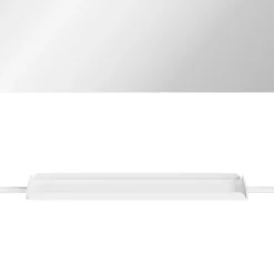 GoodHome Miroir de salle de bains mural blanc avec tablette l.60,5 x H.60.5 x P.12 cm, Maza* Miroir Simple